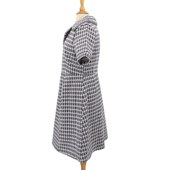 JessaKae Nancy Dress Large midi gray white houndstooth Classic Elegant Preppy - Picture 2 of 13